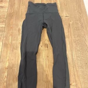 LULULEMON Size 2 Gray Mesh Leggings High Waisted